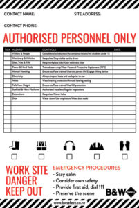 Hazard Board Construction | www.bwsafety.co.nz